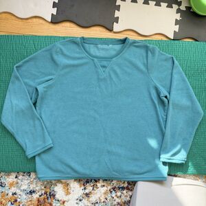 Y2K 90s Turquoise Waffle Knit Sweater 2XL Women’s Cozy Soft Grunge Aesthetic EUC